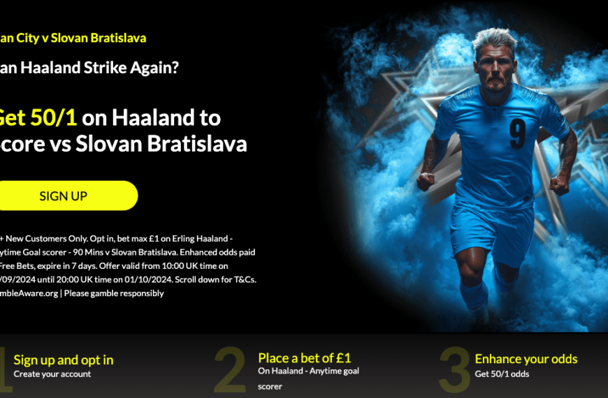 Parimatch Welcome Offer - Get 50/1 on Haaland To Score vs Slovan Bratislava